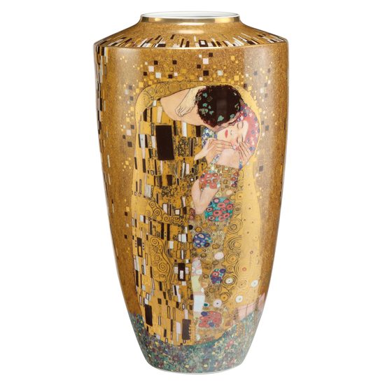 Vase Gustav Klimt - The Kiss, 29,5 / 29,5 / 55 cm, Porcelain, Goebel