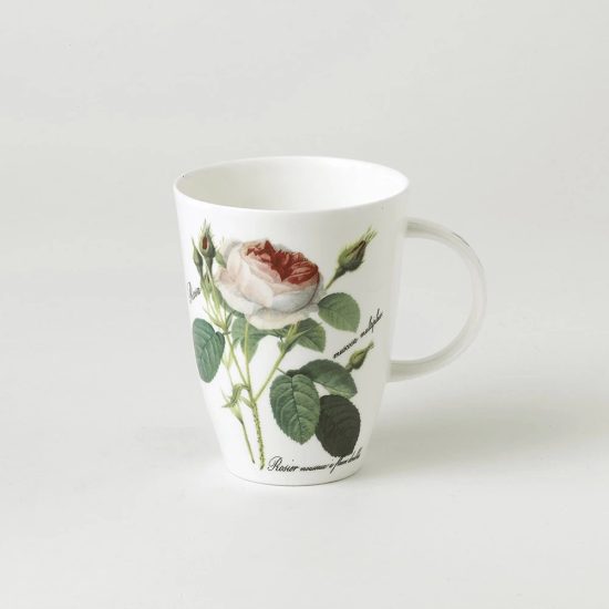 Redoute Rose: Mug 400 ml, English Fine Bone China, Roy Kirkham