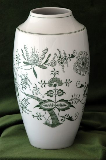 Vase 1211 27 cm, Green Onion Pattern, Cesky porcelan a.s.