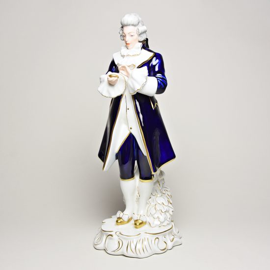 Man with snuffbox 13 x 14 x 32 cm, Isis, Porcelain Figures Duchcov