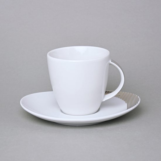 2685: Cup 220 ml plus saucer 160 mm, Thun 1794 Carlsbad porcelain, Loos