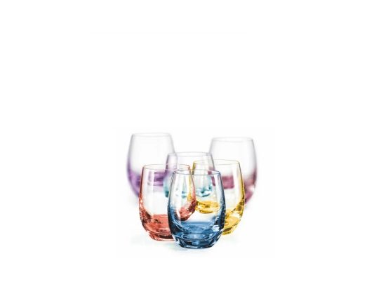 Spectrum 60 ml Rainbow - colour set, shot glass, 6 pcs., Crystalex