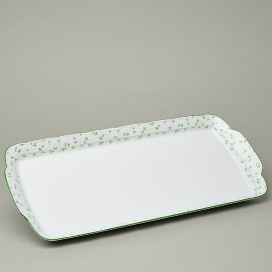 NATÁLIE zelené kvítky: Podnos 36 cm, Thun 1794, karlovarský porcelán