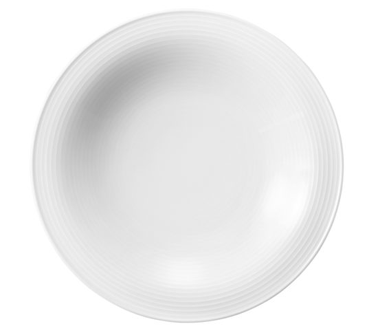 Plate deep 22,5 cm, Beat white, Seltmann Porcelain