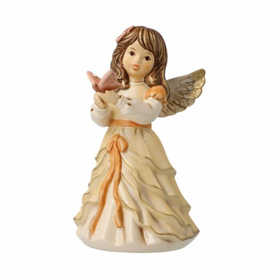 Figurky andělů: Anděl s motýlem 15 cm, porcelán Goebel