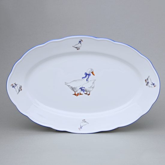 Mísa oválná 35 cm, husy, Český porcelán a.s.