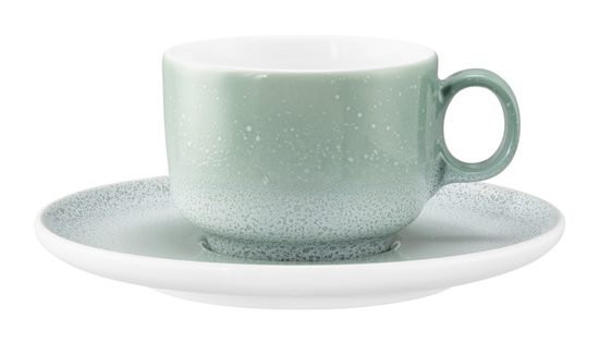 Šálek na kávu 210 ml + podšálek 16 cm, Sento AURA home - máta, porcelán Seltmann