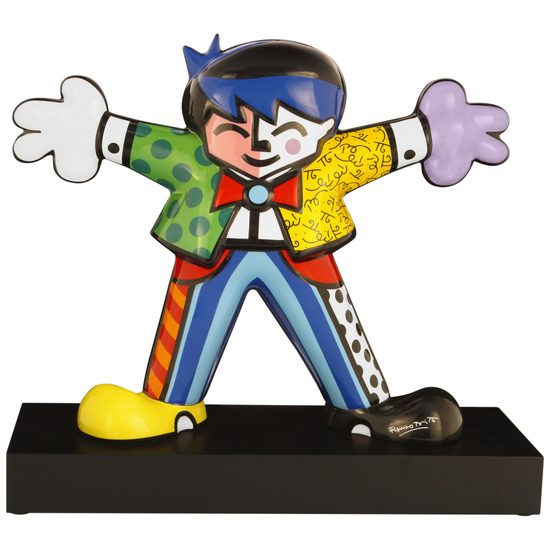 Figurine Romero Britto - Hug Boy, 54 / 19 / 47 cm, Porcelain, Goebel