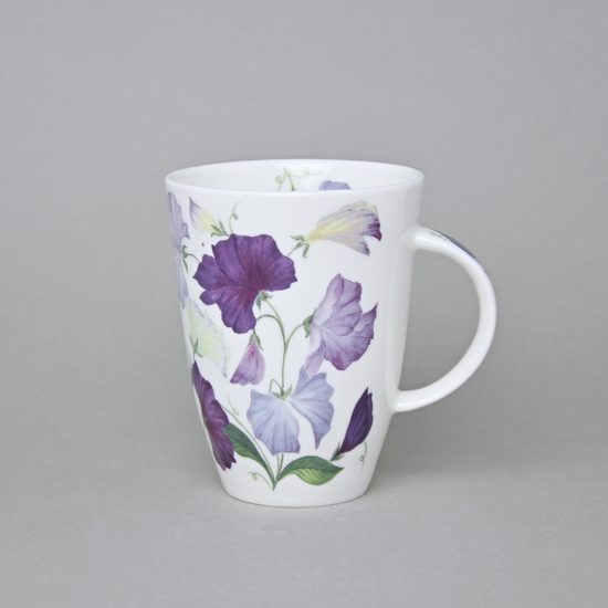 Sweet Pea (purple): Mug 400 ml, English Fine Bone China, Roy Kirkham