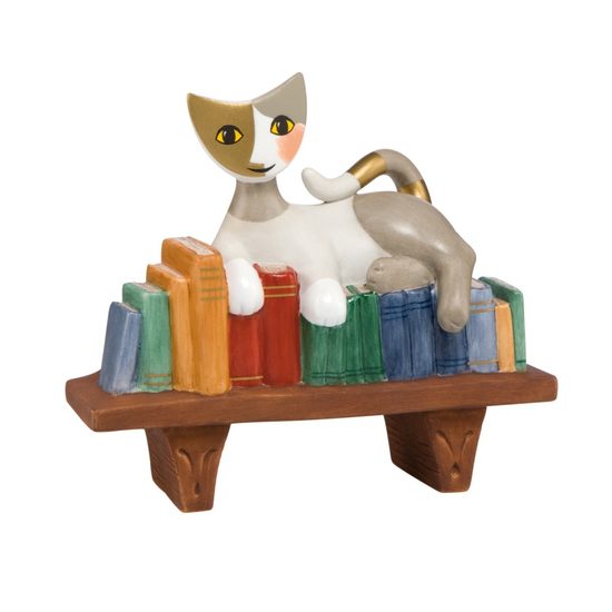 Cat Tutti i miei libri 10,5 cm, Porcelain, Cats Goebel R.Wachtmeister