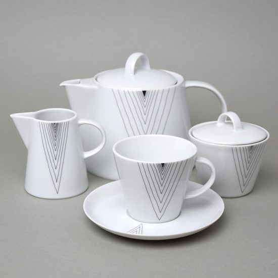 Tea set for 6 persons, Thun 1794 Carlsbad porcelain, TOM 29951