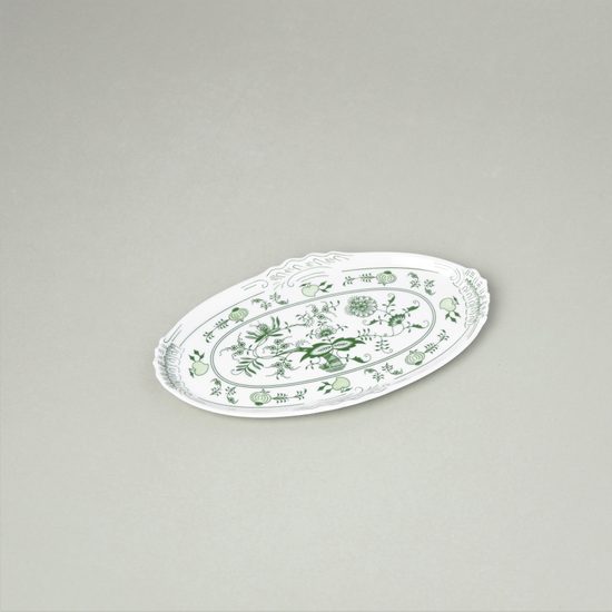 Tray oval mini 20 cm, Green Onion Pattern, Cesky porcelan a.s.