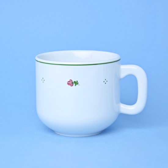 Mug 400 ml, Benedikt red flowers + green, G. Benedikt 1882
