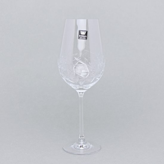 Graffiti Red Wine Glass, 450 ml, FMF Bohemia, Bohemia Crystalite