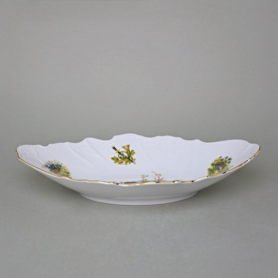 Koš na chléb a pečivo 34 cm, THUN 1794 karlovarský porcelán, BERNADOTTE myslivecká