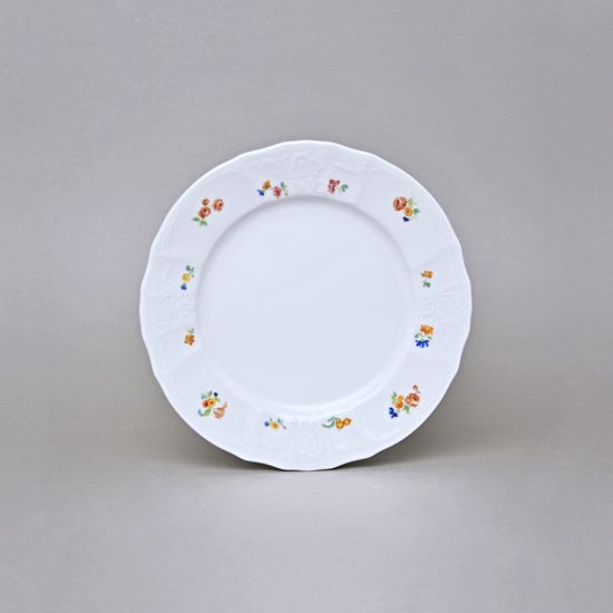 Talíř desertní 19 cm, Thun 1794, karlovarský porcelán, BERNADOTTE házenka