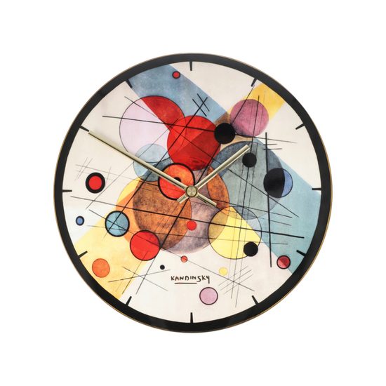 Wall clock Circles in Circle 31 / 31 / 5cm, porcelain, W. Kandinsky, Goebel