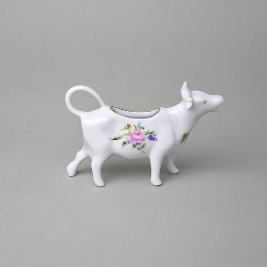 Creamer - cow 70 ml, Sonáta, meissen rose decor, Leander Loučky