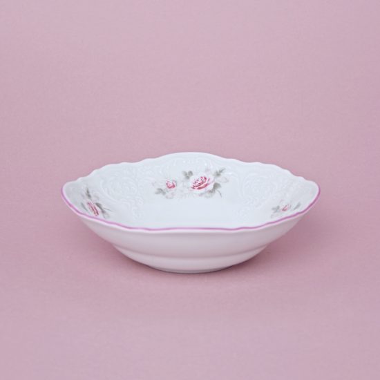 Pink line: Bowl 16 cm, Thun 1794 Carlsbad porcelain, BERNADOTTE roses