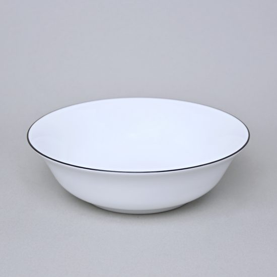 Bowl 23 cm, Jana (Angelika) black line, Thun 1794, karlovarský porcelán