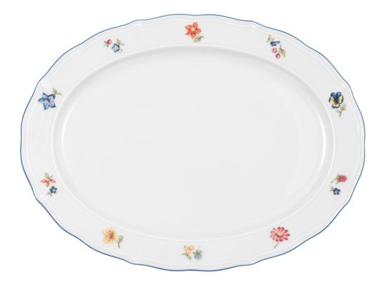 Oval platter 31 x 23 cm, Sonate 34032 flowers, Seltmann porcelain