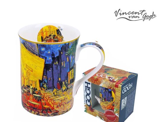 Hrnek 360 ml, V. van Gogh, Noční kavárna, kostní porcelán Carmani