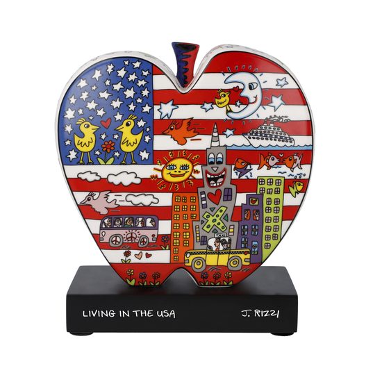 Figurine James Rizzi - Living in the USA, 15 / 8,5 / 19 cm, Porcelain, Goebel