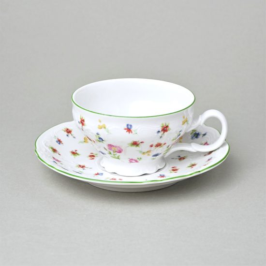 Tea cup and saucer 205 ml / 15,5 cm, Thun 1794 Carlsbad porcelain, BERNADOTTE 7570a57