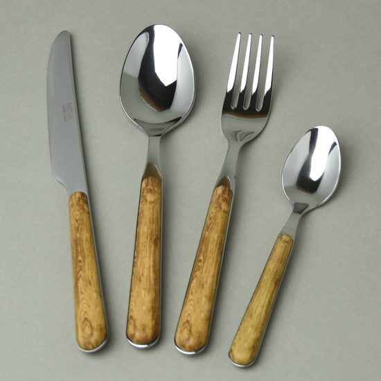 Sada příborů 24 dílná, BISTROT dřevěná textura, NEVA