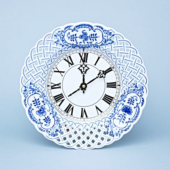 Hodiny prolamované 24 cm se strojkem, Cibulák, originální z Dubí