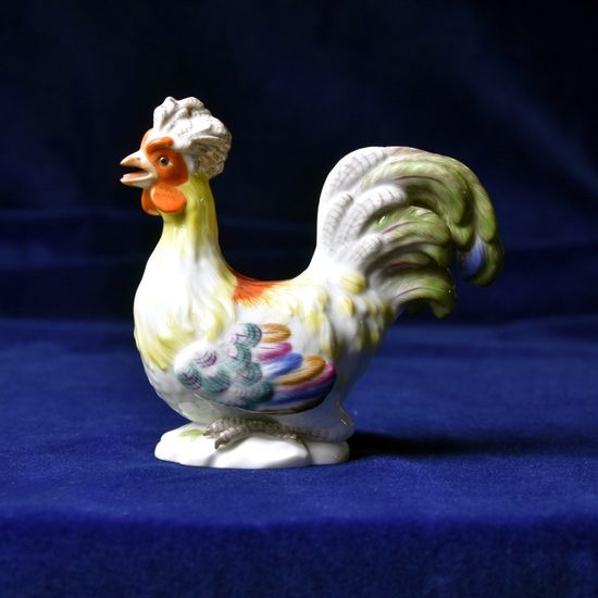 Cock 11,5 cm, Meissen porcelain