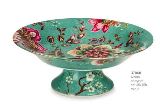 Bowl footed 35 x 15 cm, Lamart Fleurs