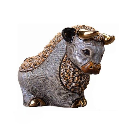 De Rosa - Black Bull, 7 x 4 x 6 cm, Ceramic figure, De Rosa Montevideo