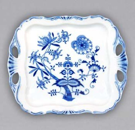 Platter Aida 30 x 24 cm, Original Blue Onion Pattern