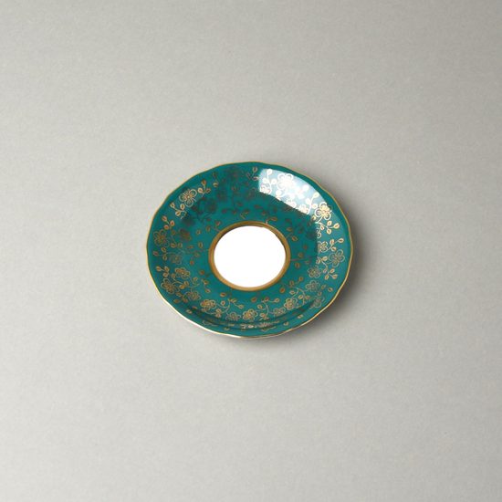 Podšálek mokka Windsor, Tmavě zelená, Leander 1907 Loučky