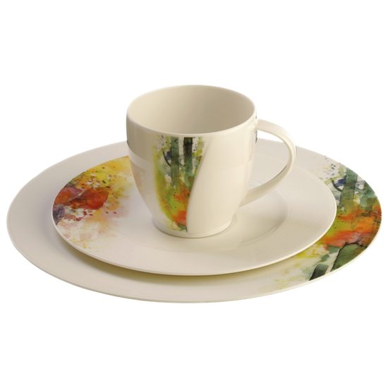 Coffee set for 1 person (3 Pcs), Achat Diamant 3984 Potpourri, Tettau Porcelain