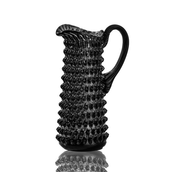 Crystal Jug 1200 ml, Smoke - Polka Dot, Kvetna 1794 Glassworks