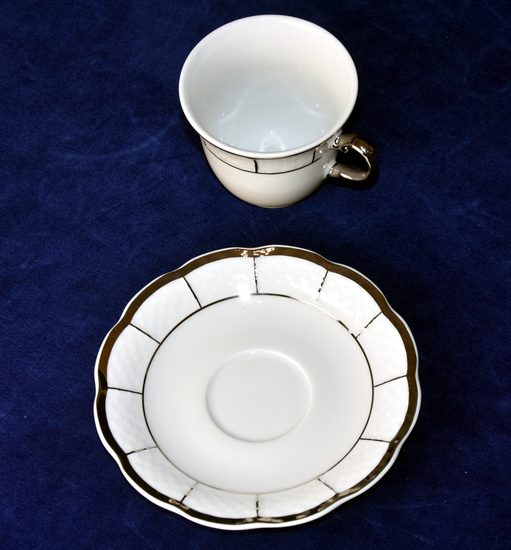 Saucer 135 mm, Thun 1794, karlovarský porcelán, MENUET platinum