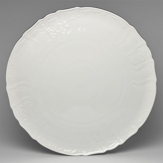 Talíř dortový bez nohy 32 cm Thun 1794, karlovarský porcelán, BERNADOTTE platina