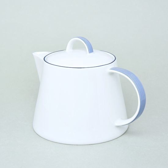 Pot tea 1,2 l, Thun 1794, karlovarský porcelán, TOM blue line