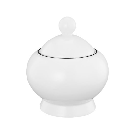 Sugar bowl 0,25 l, Lido Black Line, Seltmann Porcelain