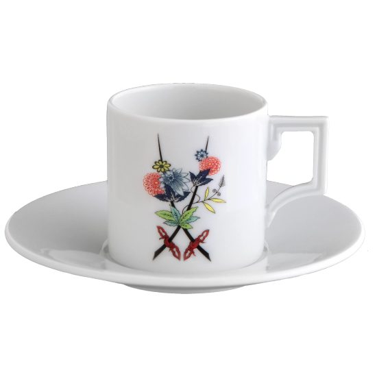 Šálek 50 ml espresso + podšálek - Fantazie mečů, Míšeňský porcelán