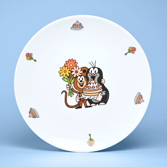 Children plate 20 cm "Mole and Cake", Thun 1794 Carlsbad porcelain