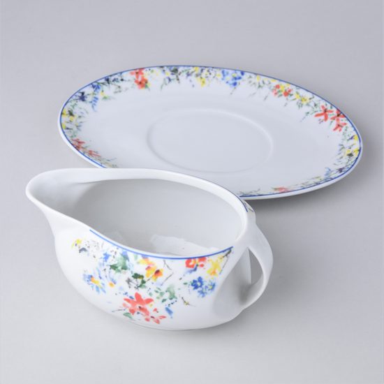 330286: Sauce boat 400 ml + oval underplate, Thun 1794, karlovarský porcelán, Loos