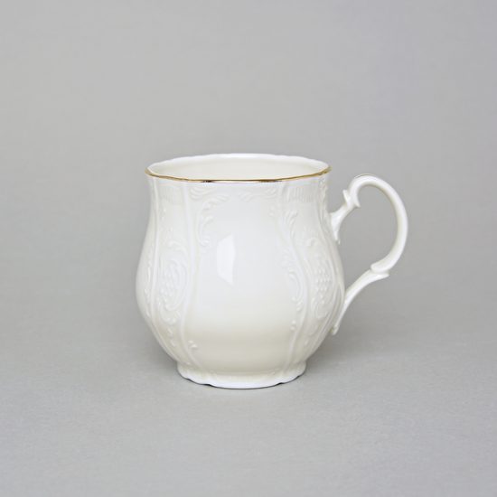 Hrnek Jonáš 310 ml, Thun 1794, karlovarský porcelán, BERNADOTTE ivory + zlato