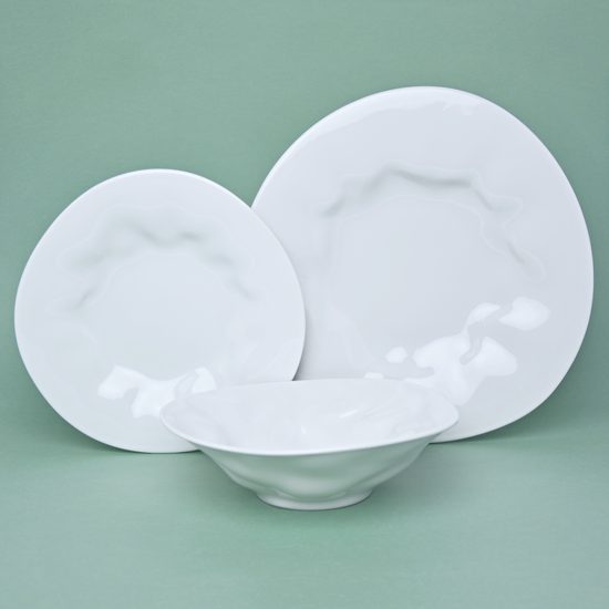 Plate SET for 4 persons with a deep plate / bowl 23 cm, Flamenco, G. Benedikt 1882