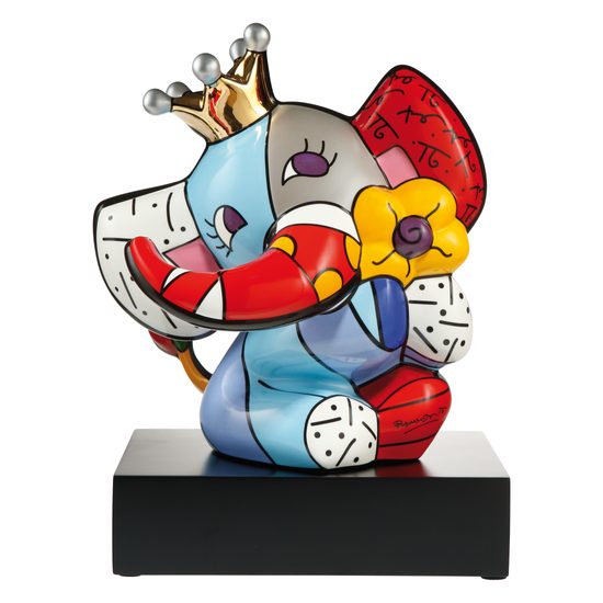 Figurine Romero Britto - Spring Elephant, 25,5 / 21 / 33,5 cm, Porcelain, Goebel