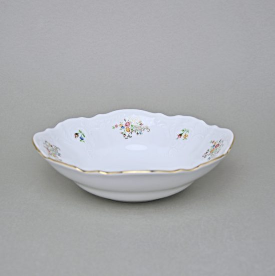 Miska 19 cm, Thun 1794, karlovarský porcelán, BERNADOTTE kytička se zlatem