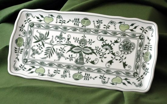 Tray square 33 x 16 cm, Green Onion Pattern, Cesky porcelan a.s.