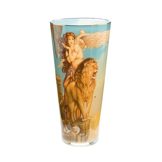 Vase Lion's Return 30 cm, Glass, M. Parkes, Goebel Artis Orbis